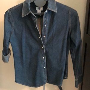 Gap denim shirt. Dark wash. Small